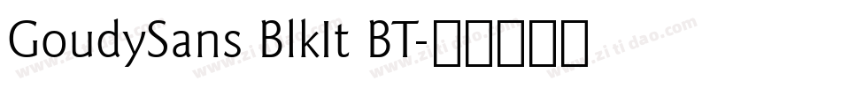 GoudySans BlkIt BT字体转换